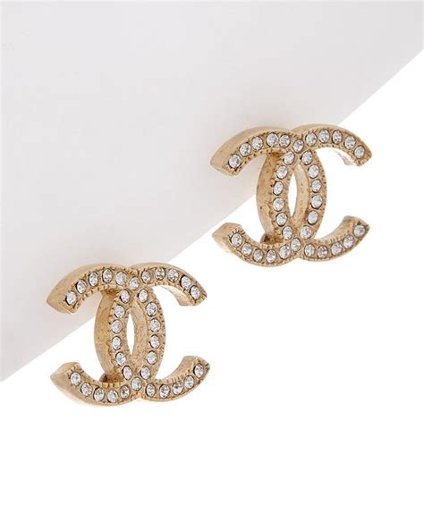 chanel diamond earrings for sale|chanel diamond earrings cc price.